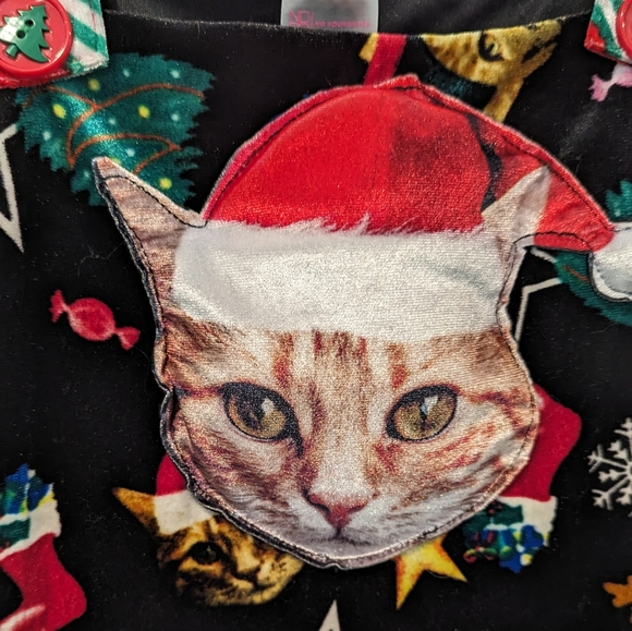 Christmas kitty overalls - Picture 3 of 5